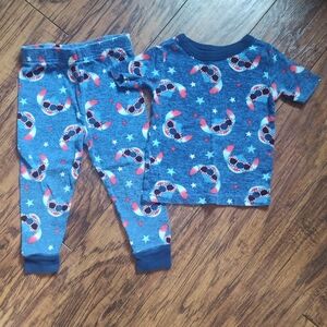 Disney Lilo And Stitch Red White & Blue PJs